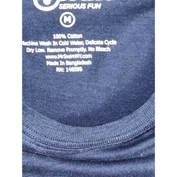 Mr. Swim Unisex Long Sleeve Shirt Medium Navy Blue NWOT Indie Kid Skater - Picture 5 of 6